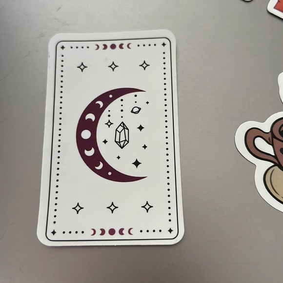 Set of 6 Witchy, Tarot & Crystal Waterproof Stickers - Picture 2 of 7